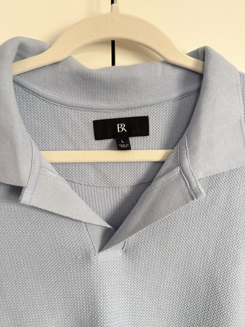 Banana Republic Light Blue Men's Knit Polo Shirt - Picture 3 of 5